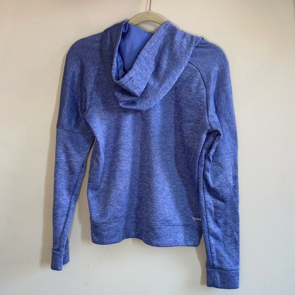 Adidas Blue Hoodie Sweatshirt - Picture 3 of 4